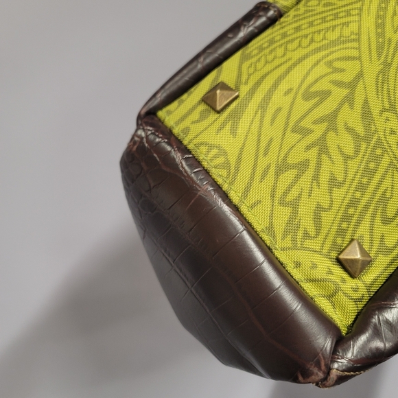 Nicole Miller Paisley Croc Embossed Laptop Tote - Picture 5 of 9